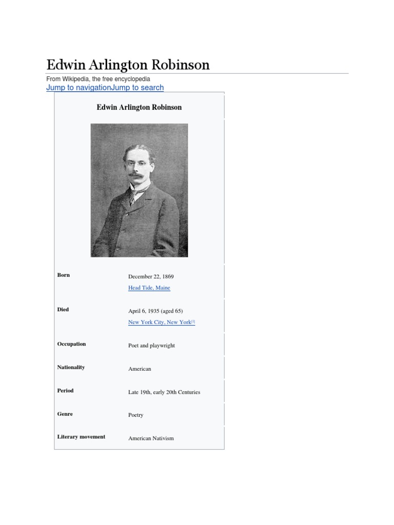 Edwin Arlington Robinson