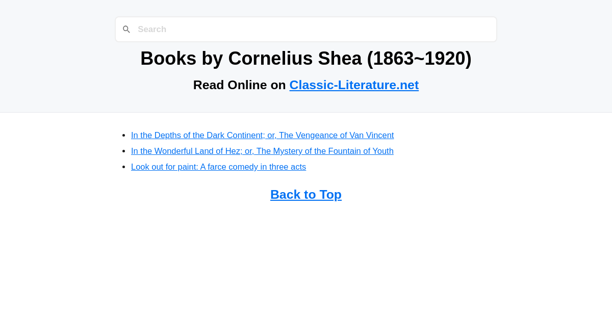 Cornelius Shea